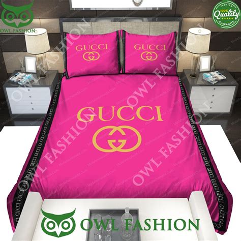 pink gucci bed set|gucci comforter sets.